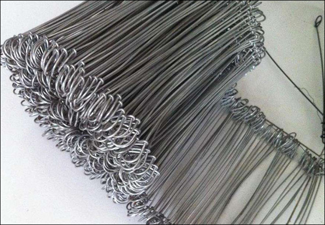 16 gauge annealed and galvanized loop tie wire, cut and double end looped